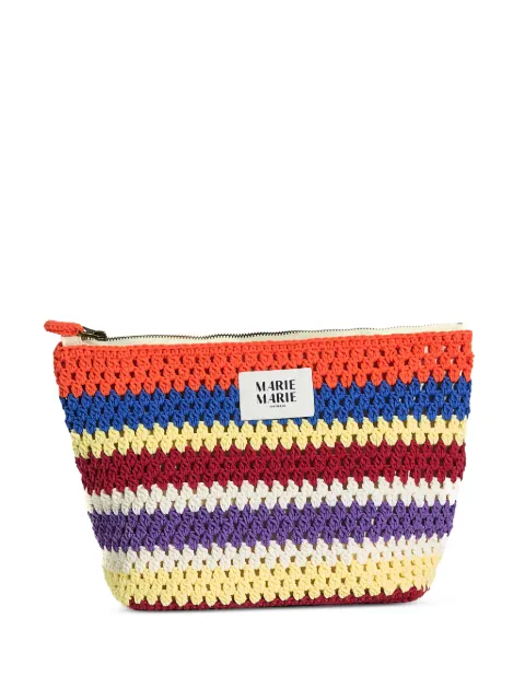 MARIE MARIE AMSTERDAM large Mayo crochet striped pouch Orange POUCHLARGE