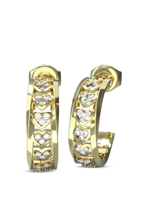GUESS USA crystal-embellished hoop earrings Gold JUBE04603JW
