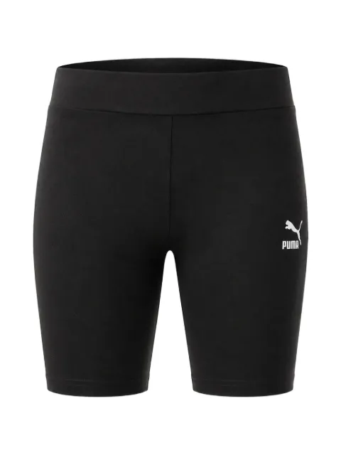 PUMA logo-print jersey shorts Black 53187101