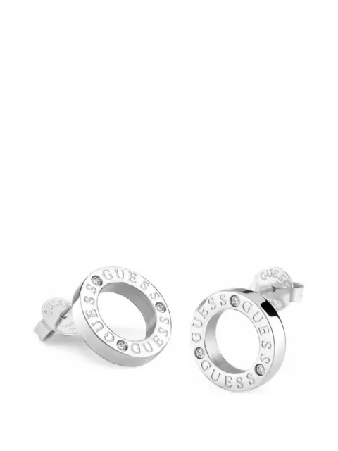 GUESS USA logo-engraved stud earrings Silver JUBE03173JWRH