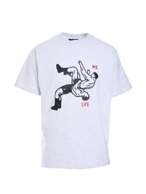 Tee Library graphic-print relaxed-fit T-shirt Grey CH716RTGM