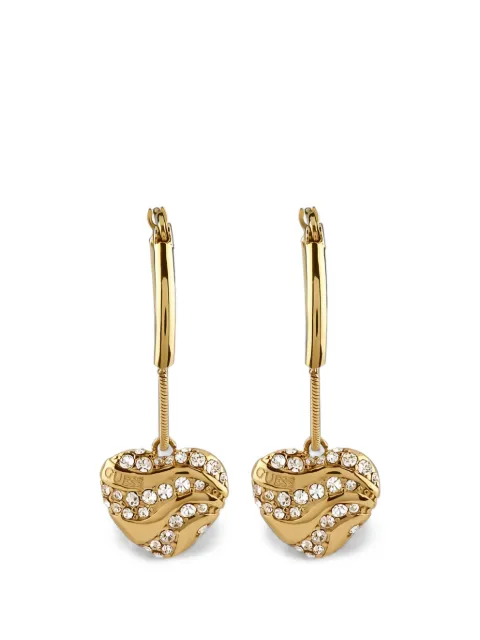 GUESS USA Heart Waves hoop earrings Gold JUBE04505JW