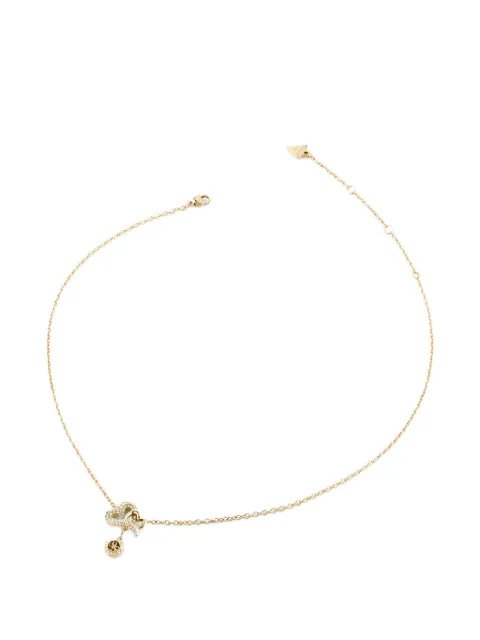 GUESS USA Love Bites pavé-heart-pendant necklace Gold JUBN06051JW