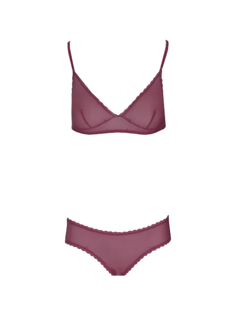 Laura Urbinati scallop-edge tulle briefs Red I2S03RZ