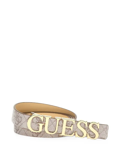 GUESS USA Zamira 4G logo-print belt White BW9204P5120