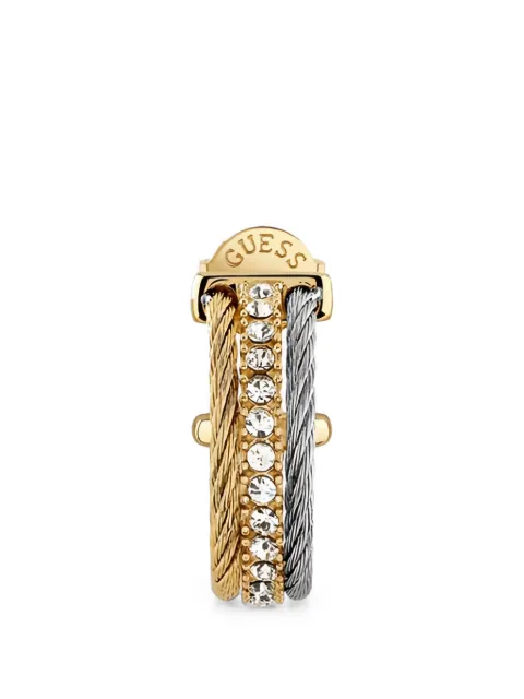 GUESS USA Kalybe crystal-embellished hoop earrings Gold JUBE05392JW