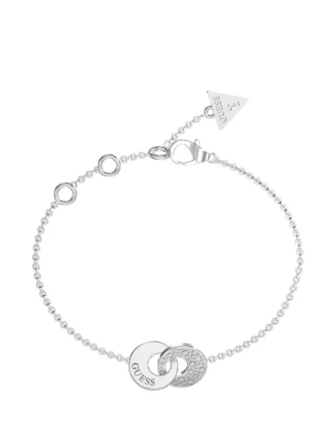 GUESS USA pavé-set interlocking-link bracelet Silver JUBB05220JW