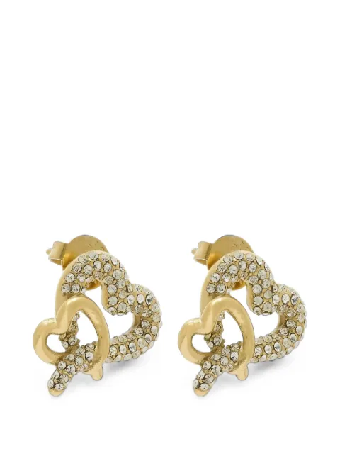 GUESS USA pavé-set heart earrings Gold JUBE06054JW
