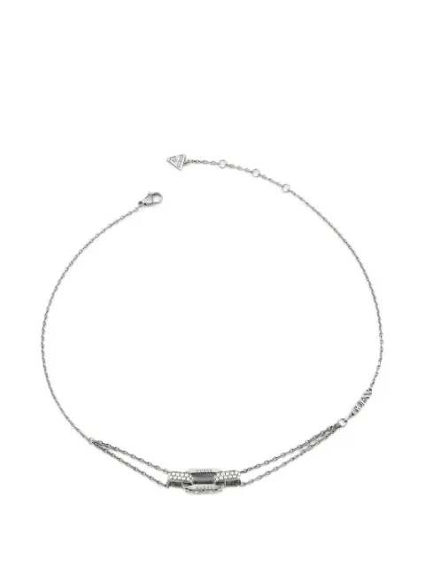 GUESS USA Shining Winter pavé-set necklace Silver JUBN04580JW