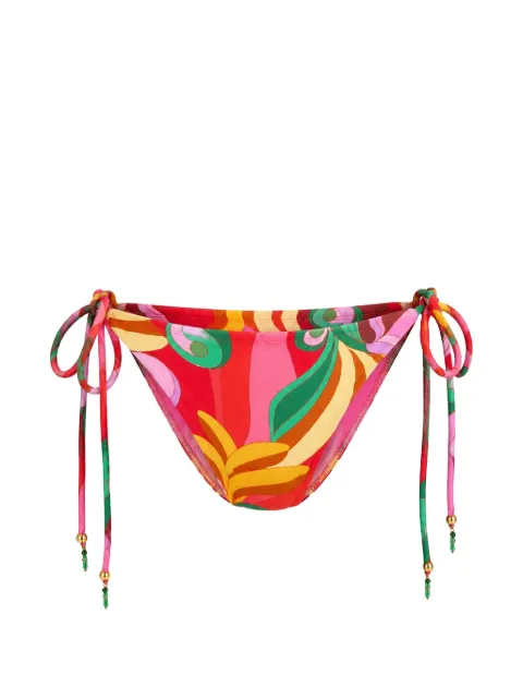 FARM Rio graphic-print tie-side bikini bottoms Red 260203