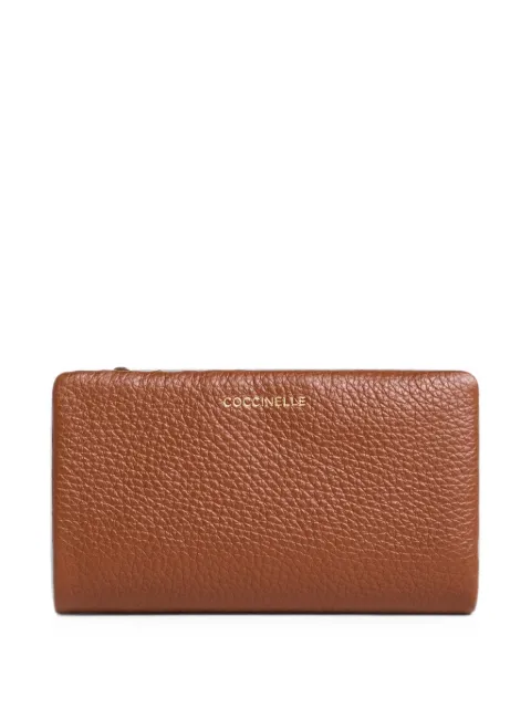 Coccinelle C-Me grained leather wallet Brown E2TBM11F301