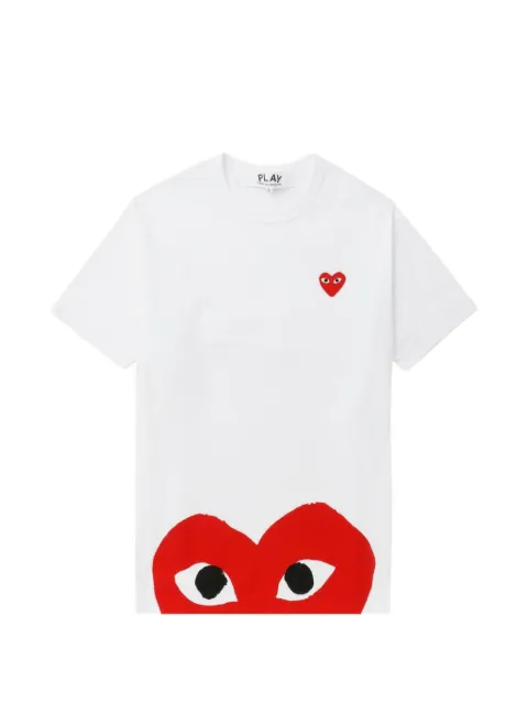 Comme Des Garçons heart-patch T-shirt White AXT034D1