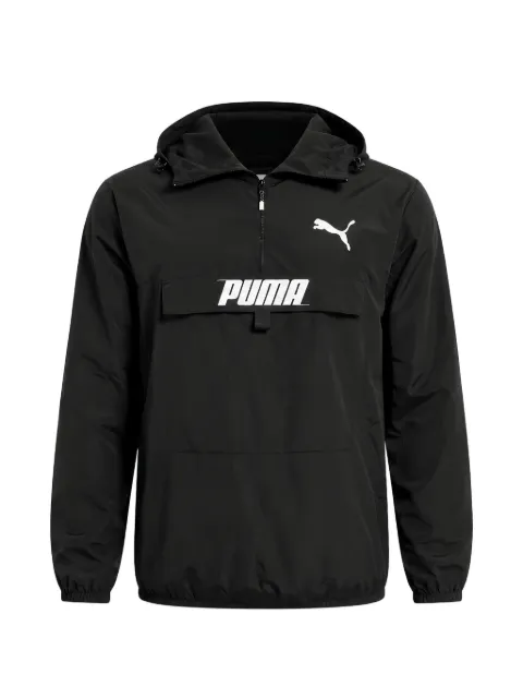 PUMA logo-print half-zip jacket Black 854061