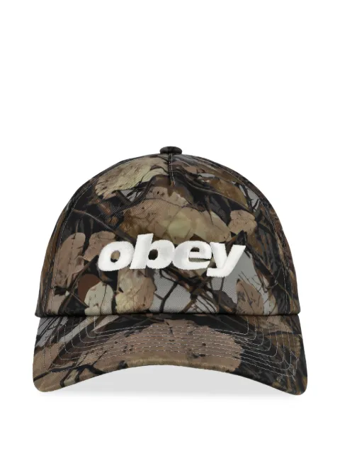 Obey Delta 5 camouflage-print cap Brown 100490146