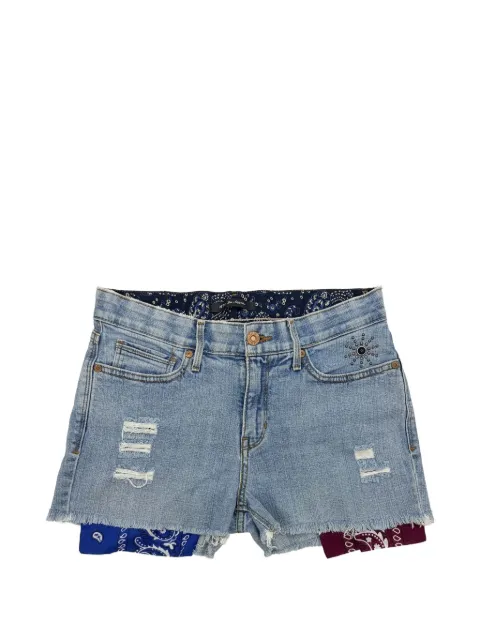 Htc Los Angeles customised Levi's bandana-insert denim shorts Blue 26SHTPA008