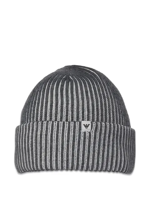 Emporio Armani ribbed-knit beanie hat Grey 6274424F55800044