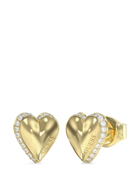 GUESS USA By Your Side heart-motif crystal-embellished earrings Gold JUBE06092JW