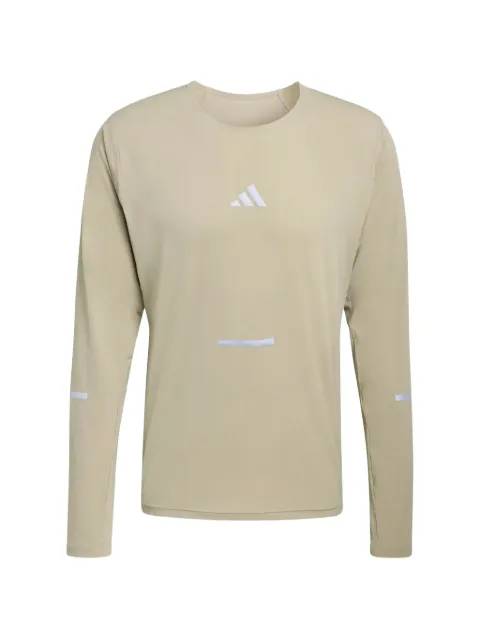 adidas logo-print long-sleeve T-shirt Neutrals KA2442