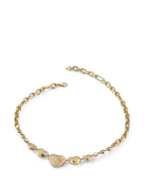 GUESS USA In My Heart crystal-embellished heart-pendant necklace Gold JUBN04487JW