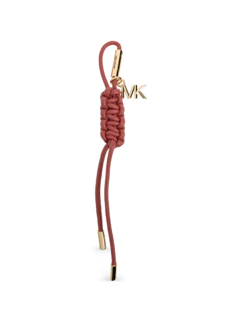 Michael Kors braided MK-logo keyring Red 32T5GD0K9V