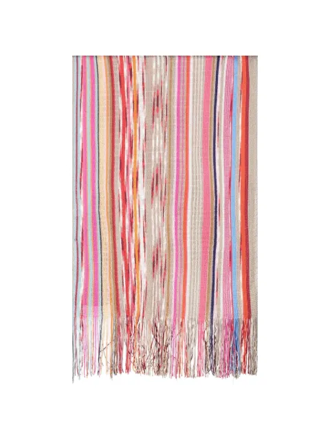 Missoni striped fringed scarf Red SC35VMDA499