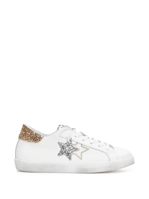 2 Star Prime Star glitter-patch sneakers White 2SD4897