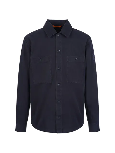 BOSS flap-pocket long-sleeve shirt Blue 50545436
