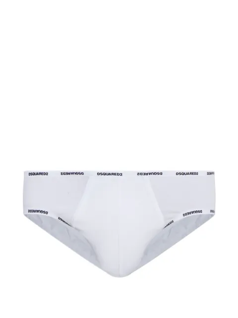DSQUARED2 logo-print briefs White D9L8064400