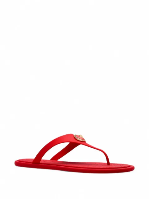 Versace Alia rubber flat sandals Red 10162481A10983