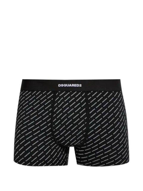 DSQUARED2 logo-print trunks Black D9LDC63900
