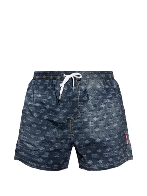 DSQUARED2 monogram-print swim shorts Blue KPIELOWED7B6270100