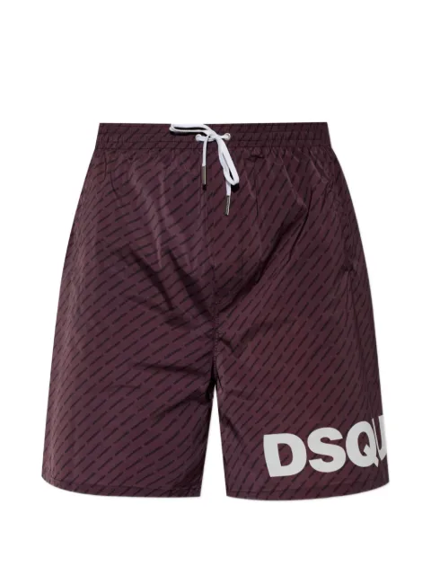 DSQUARED2 logo-print monogram swim shorts Purple KPIELOWED7BM069900