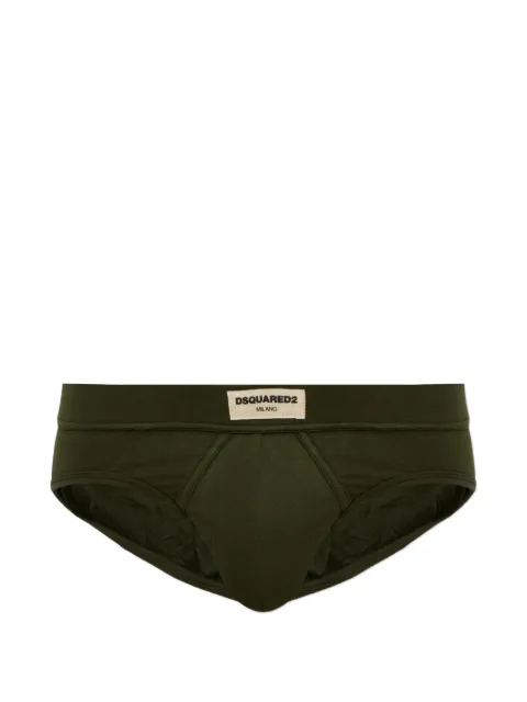 DSQUARED2 logo-patch briefs Green D9L806370