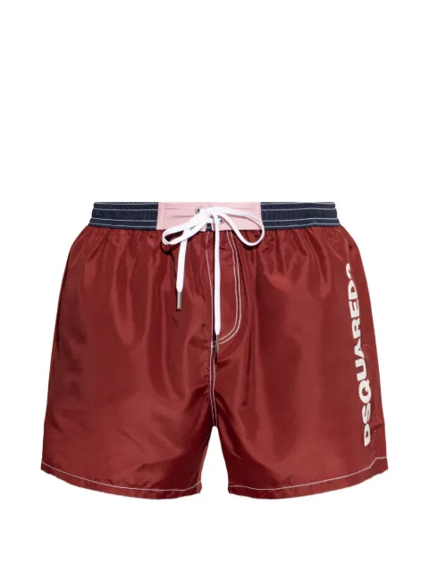 DSQUARED2 logo-print swim shorts Red KPIELOWED7B6269500