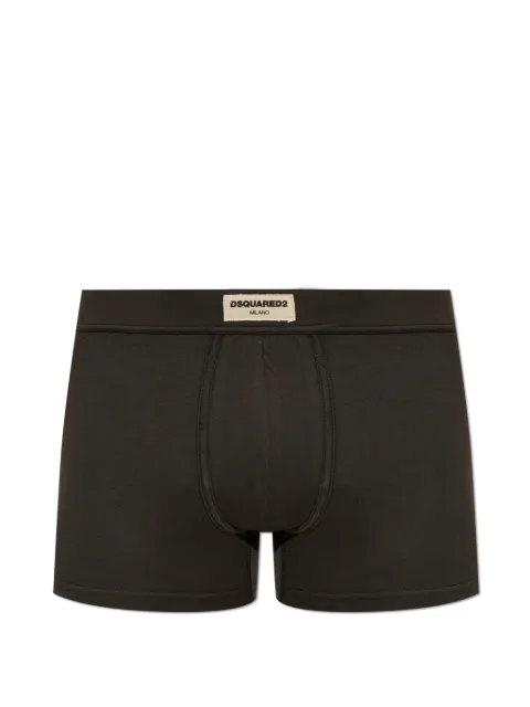 DSQUARED2 logo-patch boxers Brown D9LDG63700