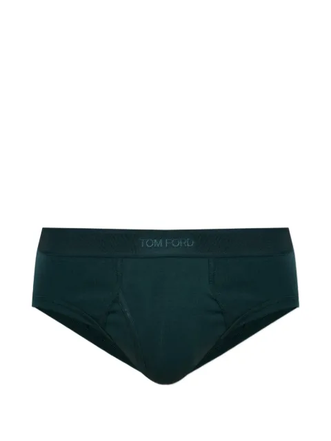 TOM FORD logo-waistband briefs Green T4LC130400