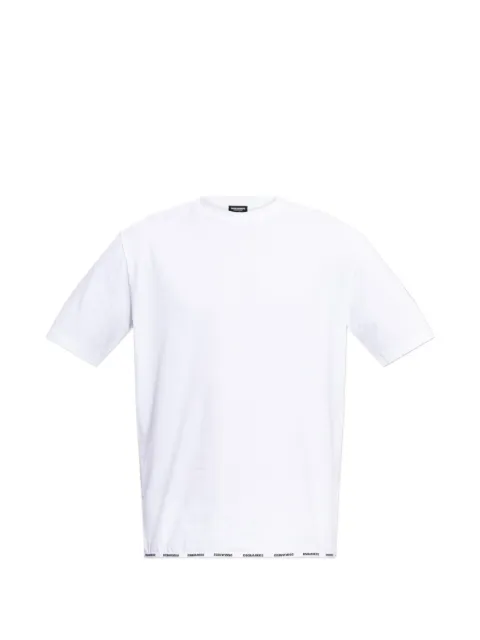 DSQUARED2 logo-waistband T-shirt White D9M9464400