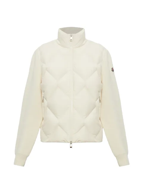 Moncler quilted panelled jacket Neutrals L20939B00041M4281