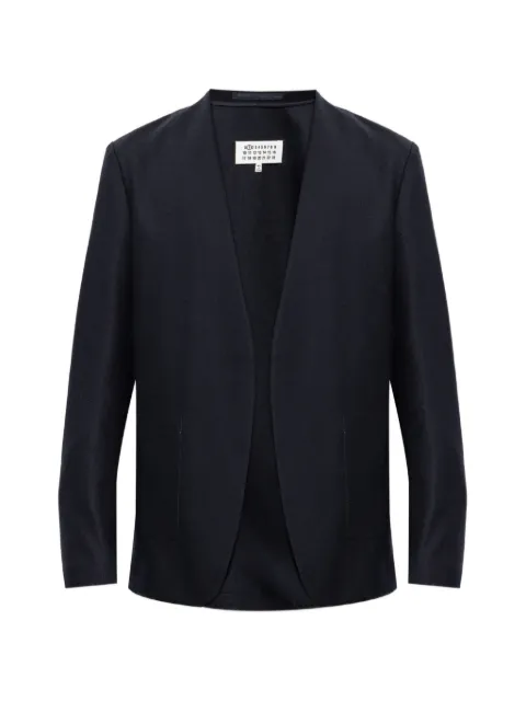 Maison Margiela collarless wool blazer Blue S51BN0441S47782