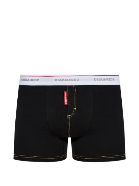 DSQUARED2 logo-waistband contrast-stitch boxers Blue D9LF563500