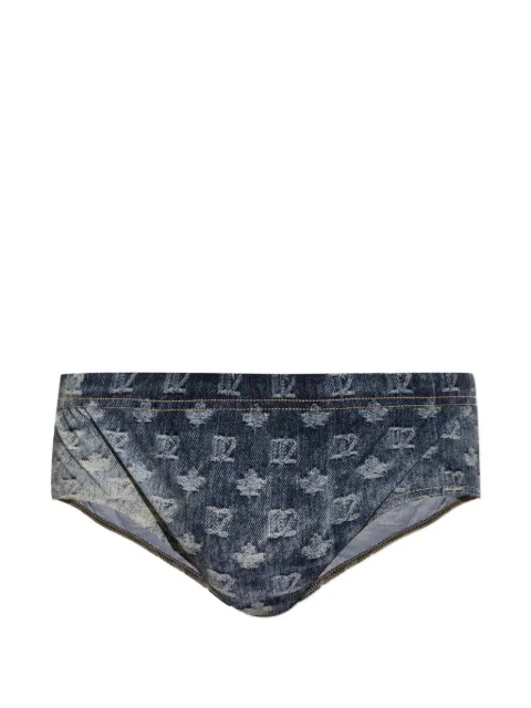 DSQUARED2 Monogram swim briefs Blue D7B457000ISA01