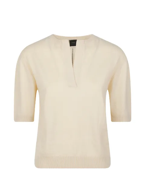 PINKO V-neck sweater in wool and cashmere Neutrals 107206A3G1