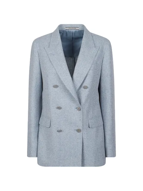 Tagliatore herringbone double-breasted blazer Blue JPARIGI10BSV340368S