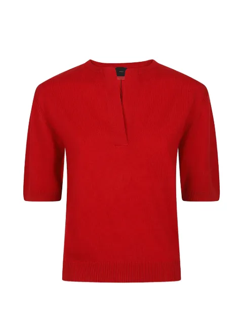 PINKO V-neck sweater in wool and cashmere Red 107206A3G1