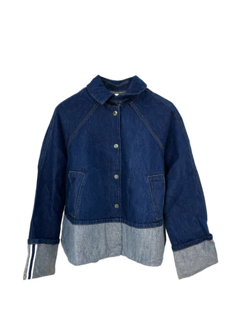 Brandon Maxwell Wells trapeze denim jacket Blue DM142PF26