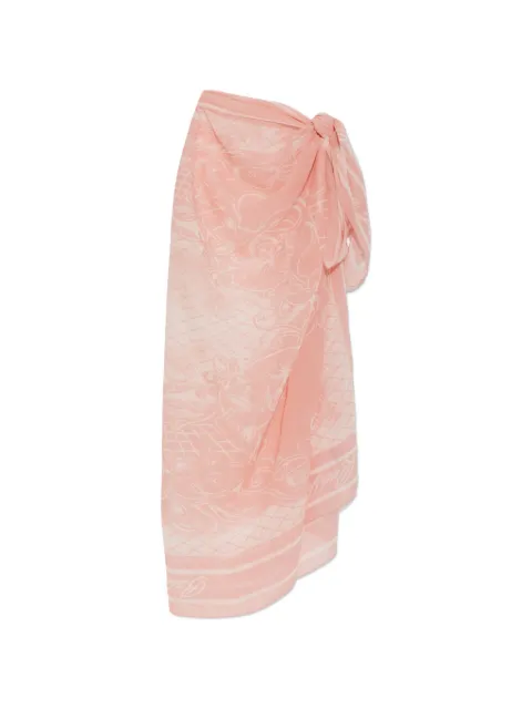 Balmain floral-print silk pareo Pink BKA202640