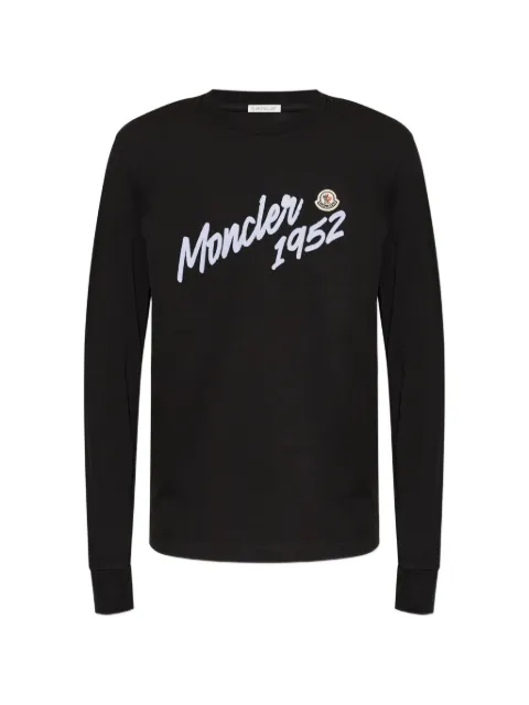 Moncler logo-print long-sleeve T-shirt Black L20918D0001589AUG