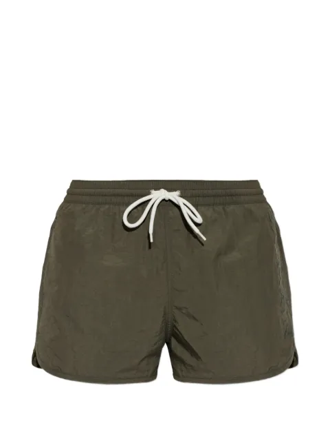 Balmain logo-embroidered drawstring swim shorts Green BWB671880