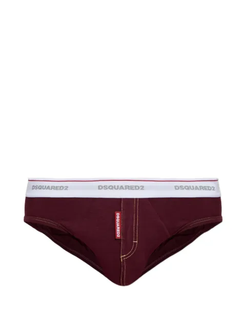 DSQUARED2 cotton briefs with logo Red D9L8063500
