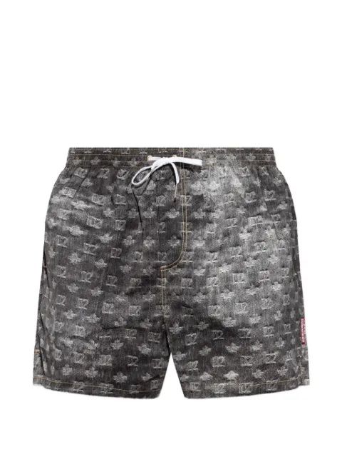 DSQUARED2 swim shorts with monogram Black KPIELOWED7B6270100